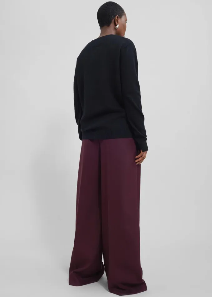 Clothing Women The Frankie Shop Kamila Wide Leg Trousers 8211 Burgundy