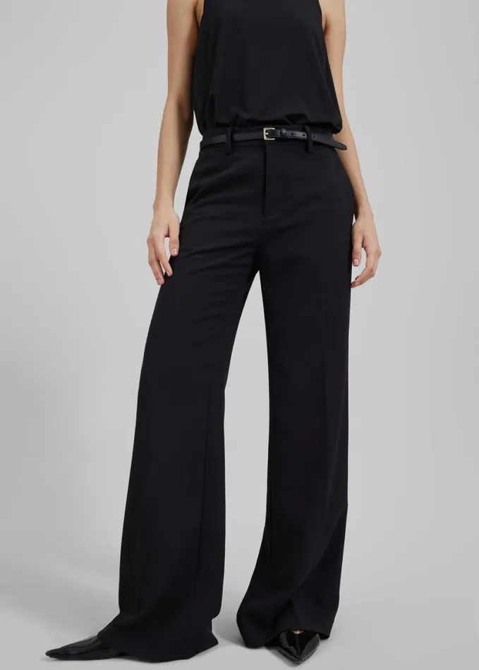 Clothing Women The Frankie Shop Katie Flared Pants 8211 Black