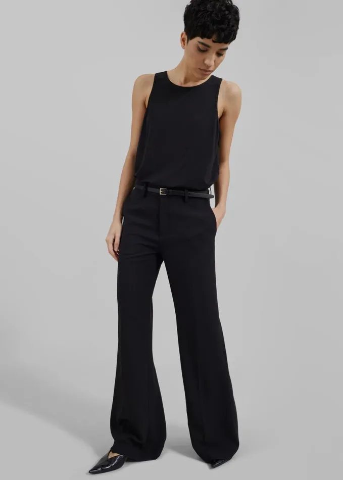 Clothing Women The Frankie Shop Katie Flared Pants 8211 Black