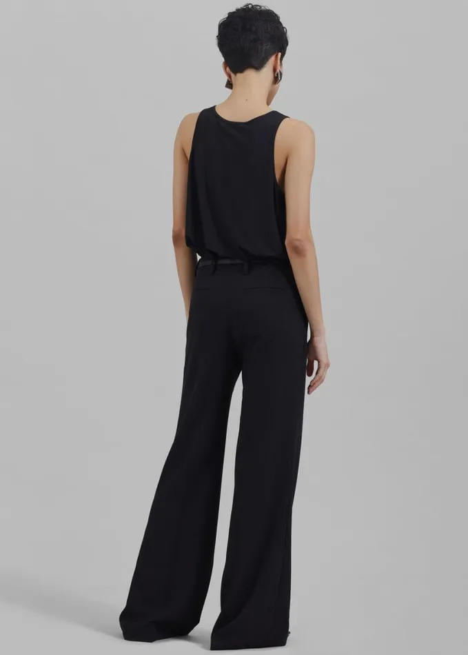 Clothing Women The Frankie Shop Katie Flared Pants 8211 Black