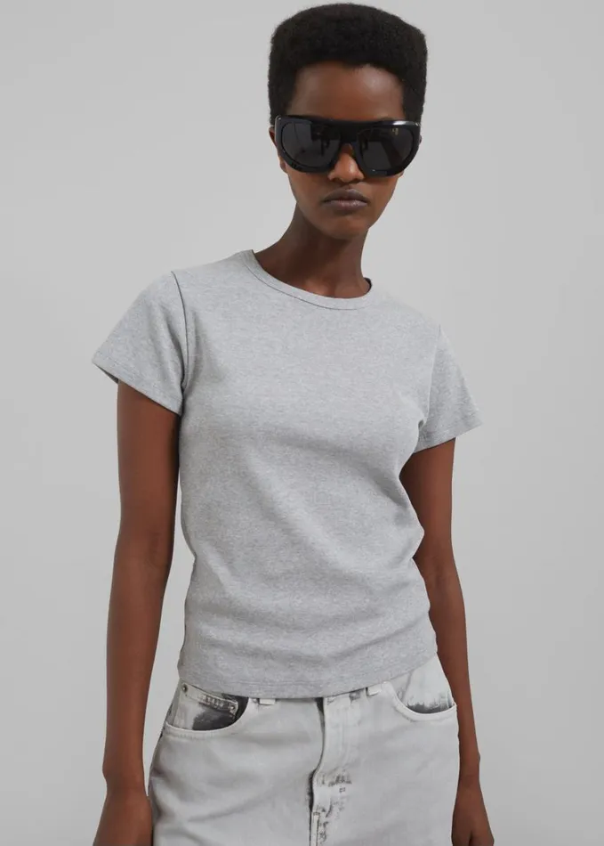 Clothing Women The Frankie Shop Kellen Baby Tee 8211 Grey