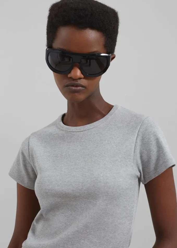 Clothing Women The Frankie Shop Kellen Baby Tee 8211 Grey