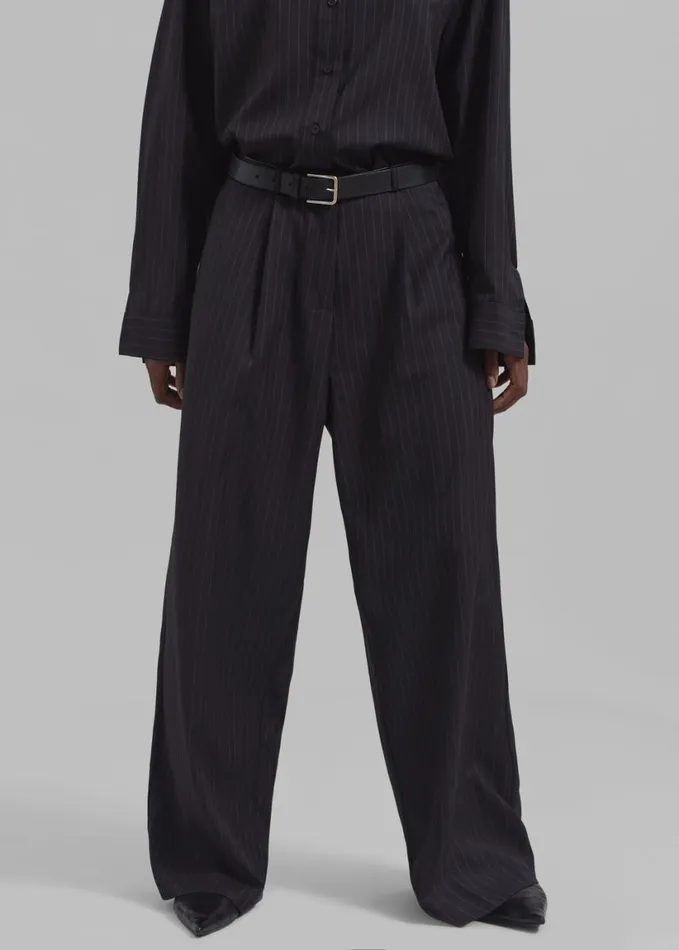 Clothing Women The Frankie Shop Kerry Trousers 8211 Black Pinstripe