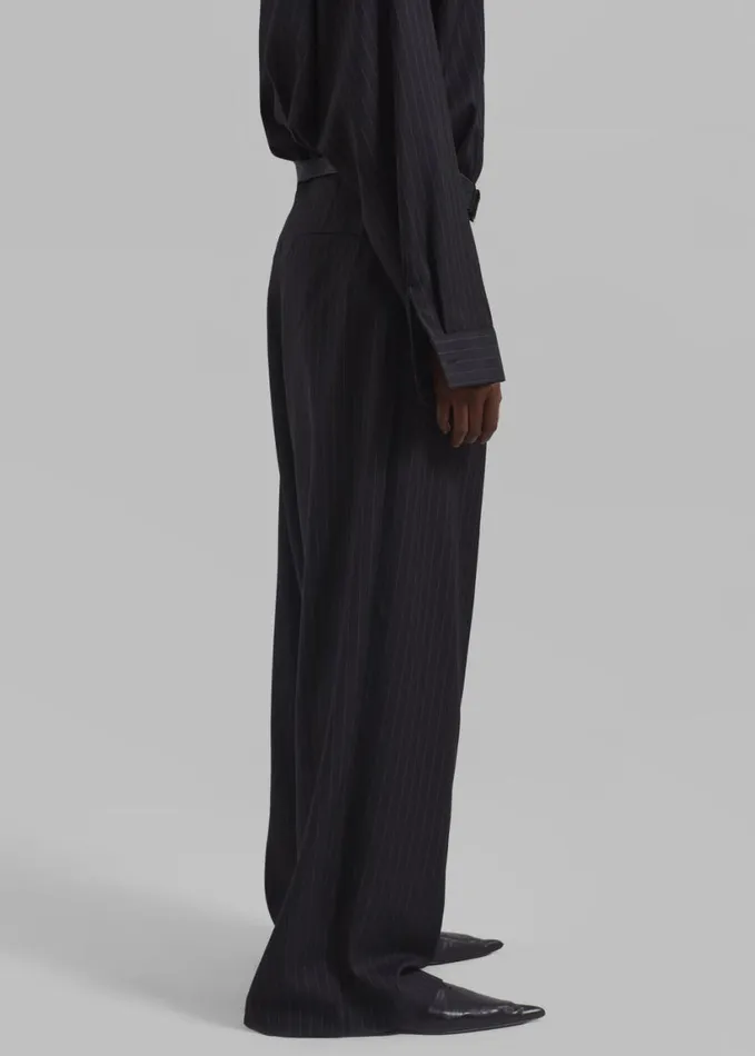 Clothing Women The Frankie Shop Kerry Trousers 8211 Black Pinstripe