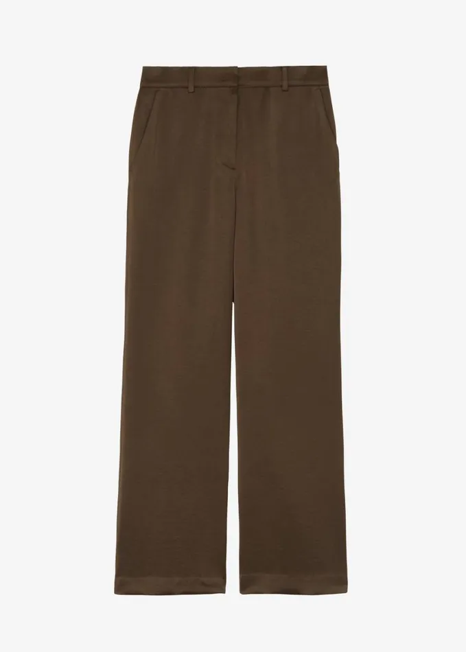 Clothing Women The Frankie Shop Kit Satin Trousers 8211 Brown