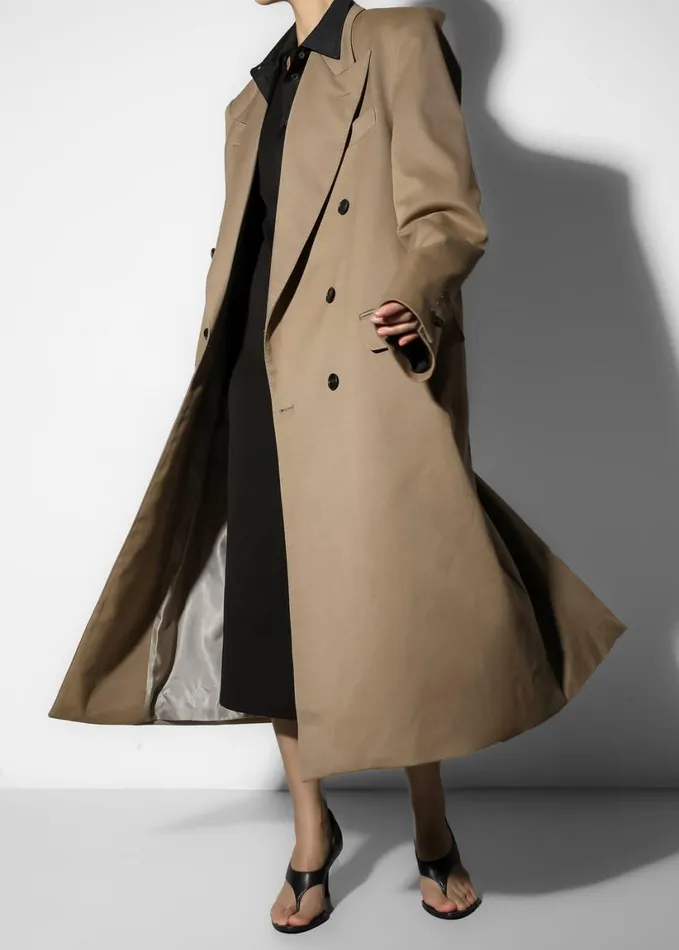 Clothing Women The Frankie Shop London Double Breasted Coat 8211 Taupe