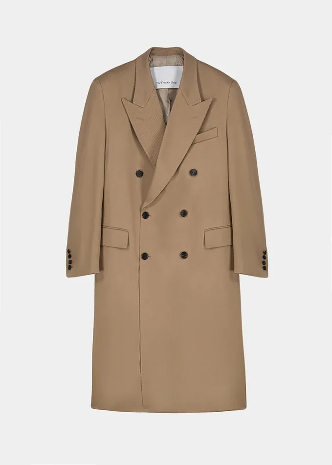 Clothing Women The Frankie Shop London Double Breasted Coat 8211 Taupe