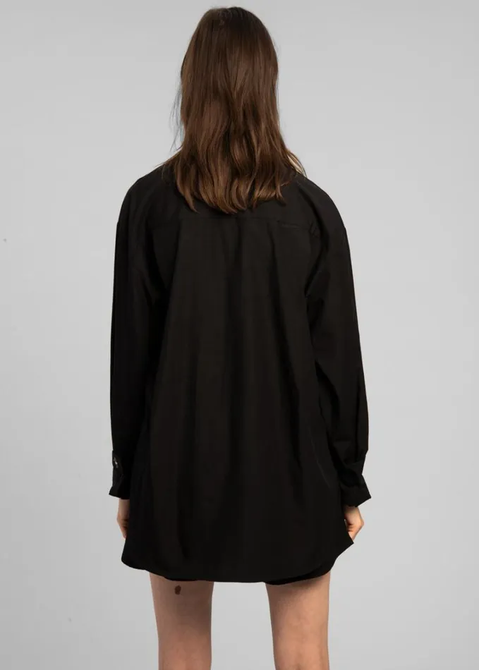Clothing Women The Frankie Shop Lui Organic Cotton Shirt 8211 Black