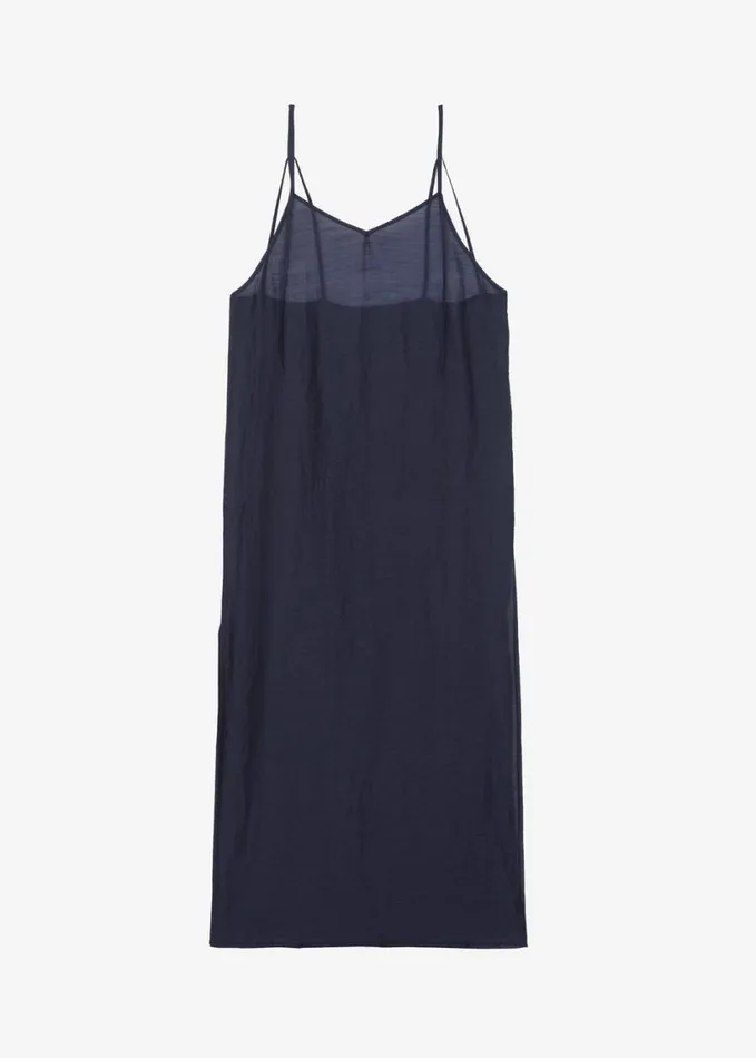 Clothing Women The Frankie Shop Madeline Sheer Midi Dress 8211 Navy