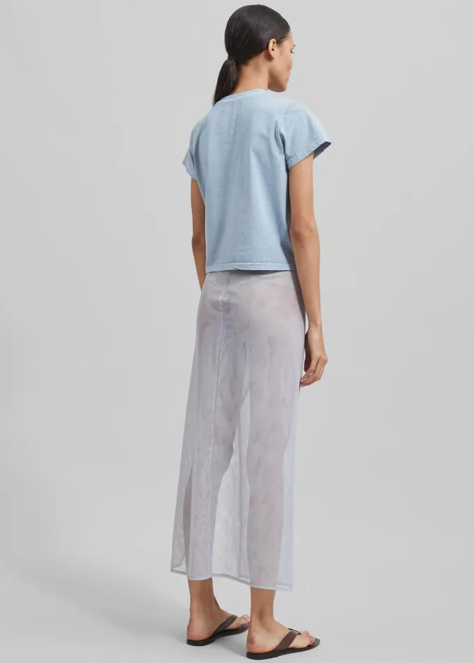 Clothing Women The Frankie Shop Magdalena Sheer Midi Skirt 8211 Grey