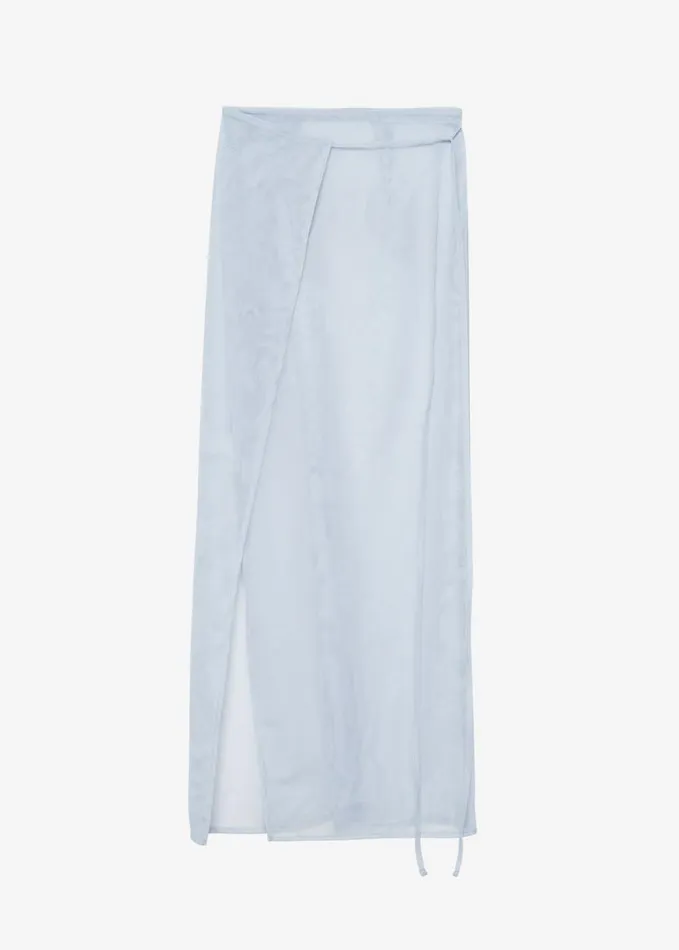 Clothing Women The Frankie Shop Magdalena Sheer Midi Skirt 8211 Grey