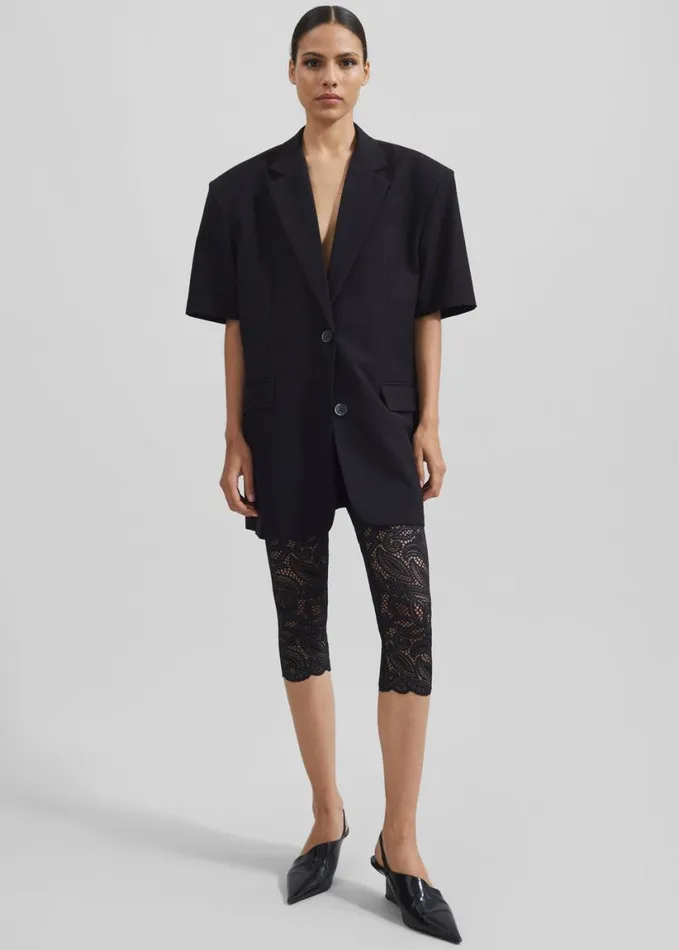 Clothing Women The Frankie Shop Maisie Short Sleeve Blazer 8211 Black