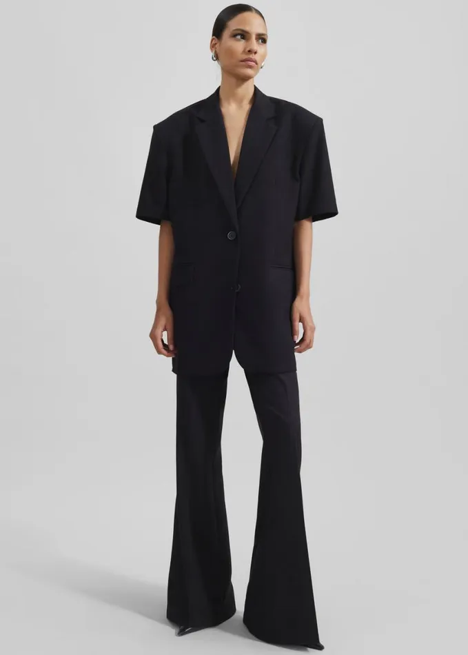 Clothing Women The Frankie Shop Maisie Short Sleeve Blazer 8211 Black