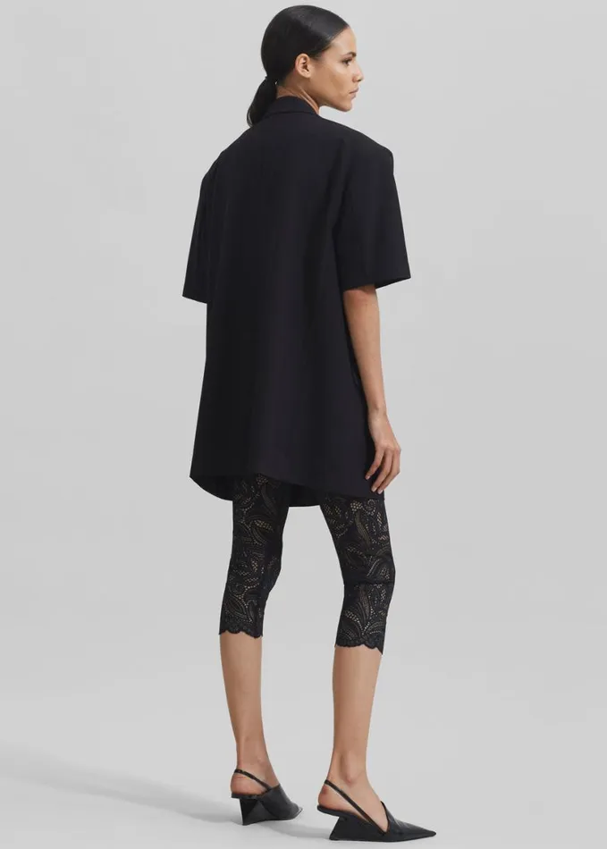 Clothing Women The Frankie Shop Maisie Short Sleeve Blazer 8211 Black