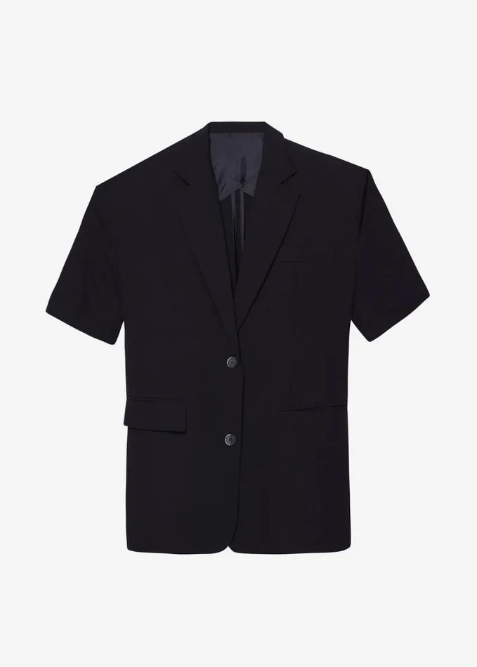 Clothing Women The Frankie Shop Maisie Short Sleeve Blazer 8211 Black