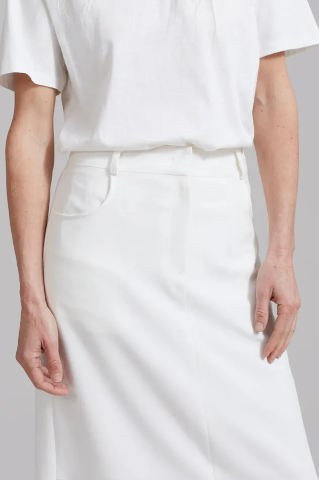 Clothing Women The Frankie Shop Malvo Long Pencil Skirt 8211 White