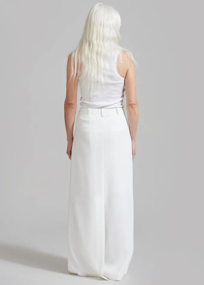 Clothing Women The Frankie Shop Malvo Long Pencil Skirt 8211 White