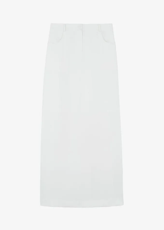 Clothing Women The Frankie Shop Malvo Long Pencil Skirt 8211 White