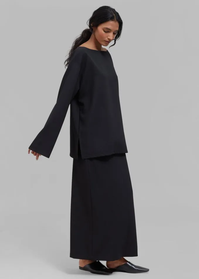 Clothing Women The Frankie Shop Malvo Top 8211 Black