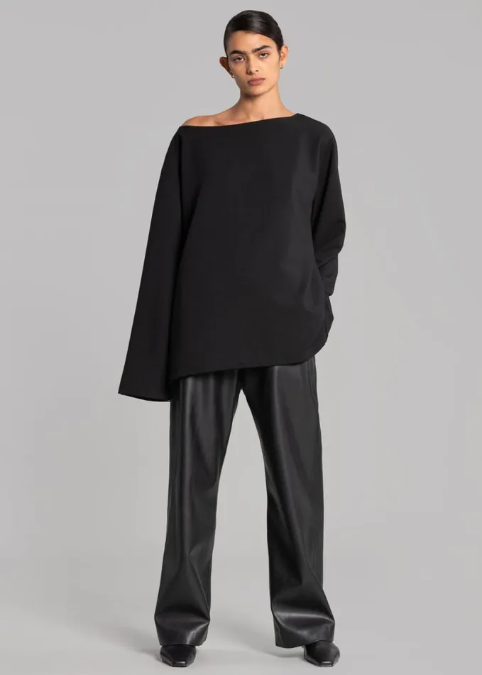 Clothing Women The Frankie Shop Malvo Top 8211 Black