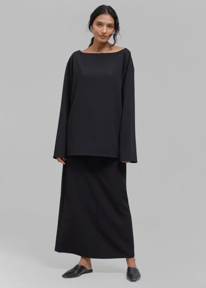 Clothing Women The Frankie Shop Malvo Top 8211 Black