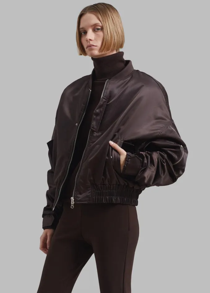 Clothing Women The Frankie Shop Marly Bomber 8211 Brown
