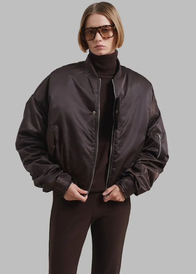 Clothing Women The Frankie Shop Marly Bomber 8211 Brown