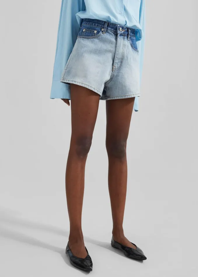 Clothing Women The Frankie Shop Melina Denim Shorts 8211 Light Wash