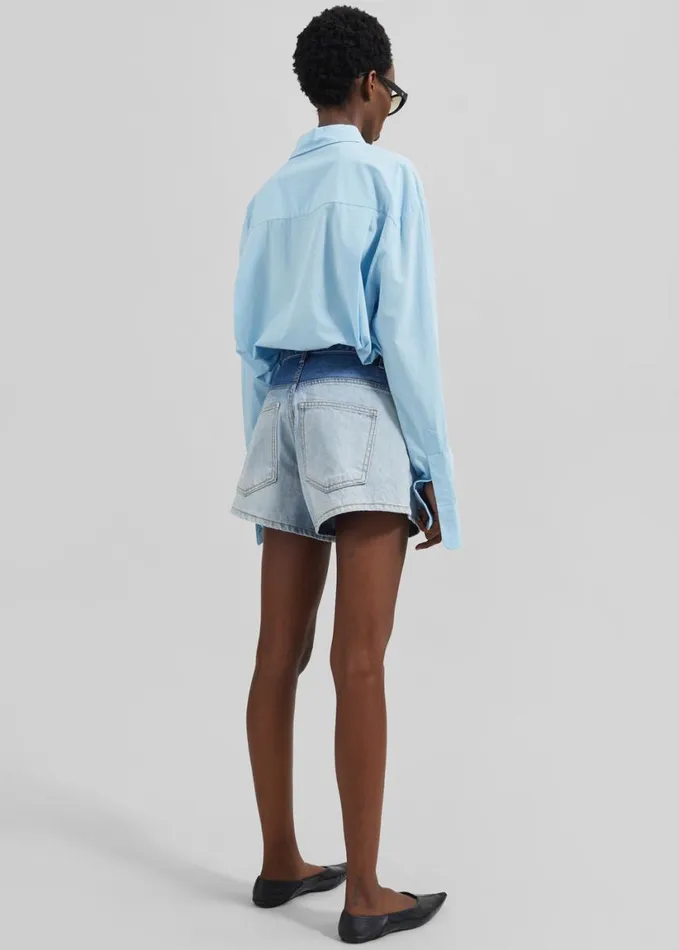 Clothing Women The Frankie Shop Melina Denim Shorts 8211 Light Wash
