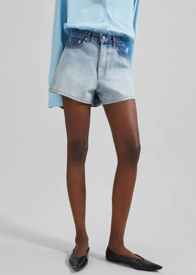 Clothing Women The Frankie Shop Melina Denim Shorts 8211 Light Wash