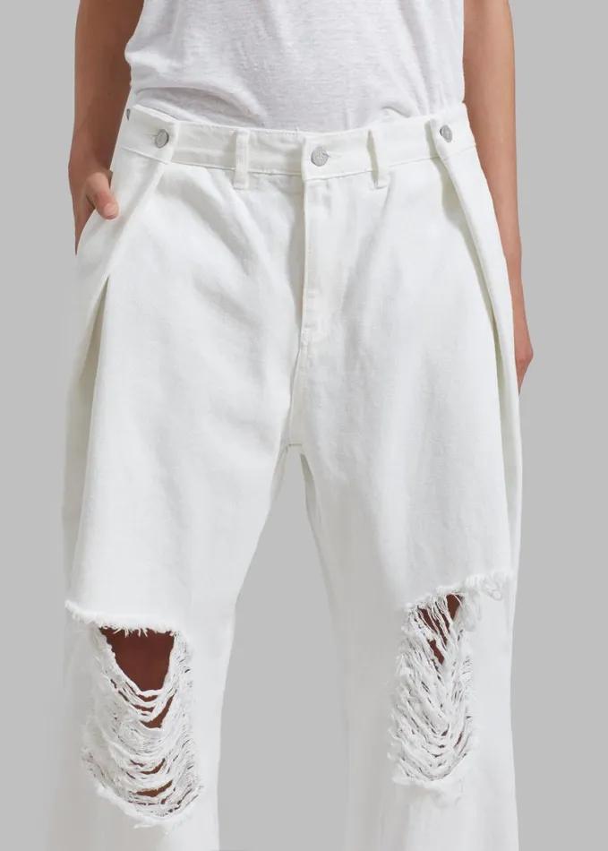 Clothing Women The Frankie Shop Mercer Ripped Jeans 8211 White