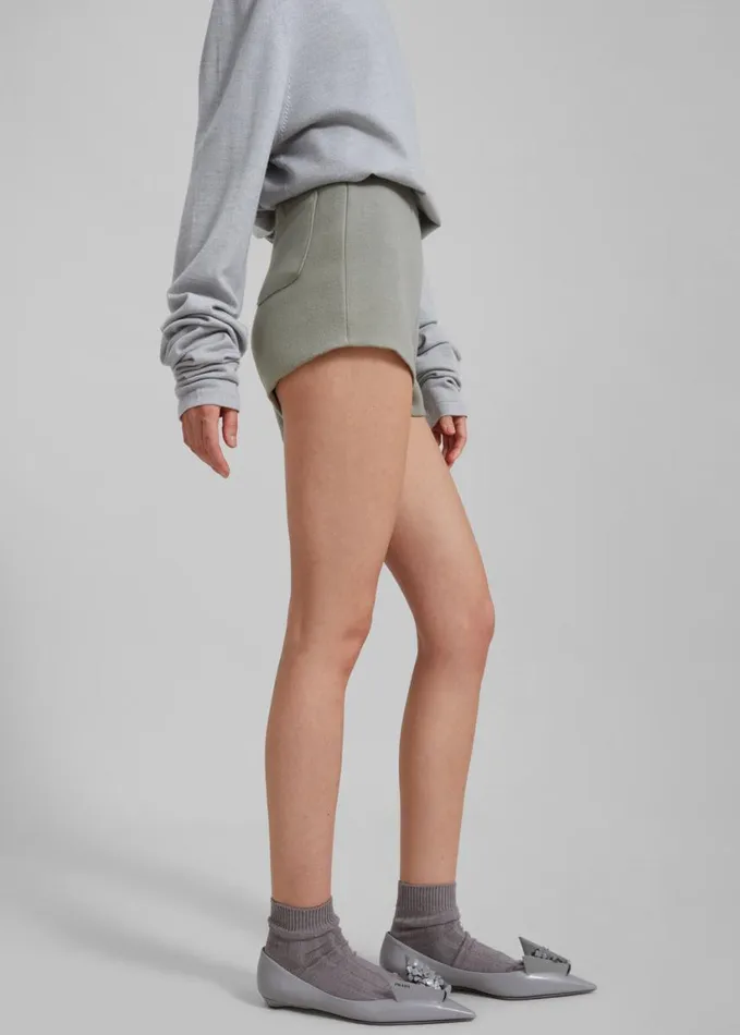 Clothing Women The Frankie Shop Mira Hot Pants 8211 Sage