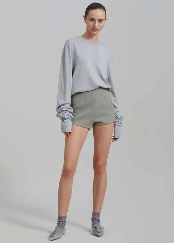 Clothing Women The Frankie Shop Mira Hot Pants 8211 Sage