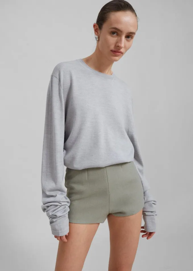 Clothing Women The Frankie Shop Mira Hot Pants 8211 Sage