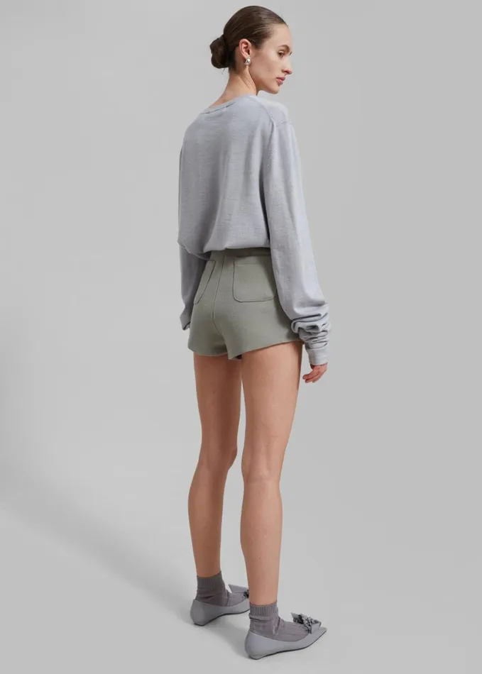 Clothing Women The Frankie Shop Mira Hot Pants 8211 Sage
