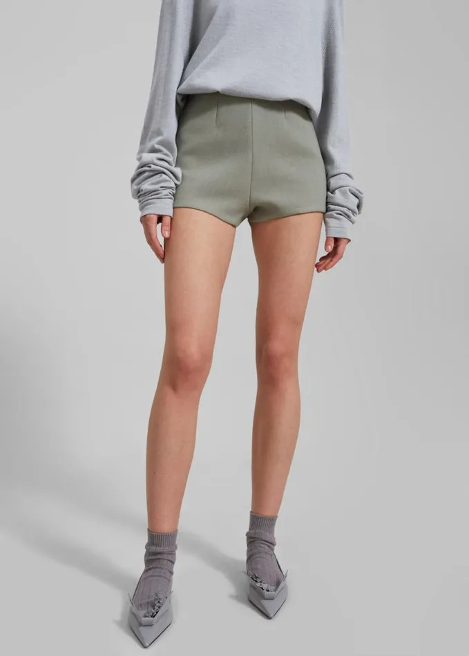 Clothing Women The Frankie Shop Mira Hot Pants 8211 Sage