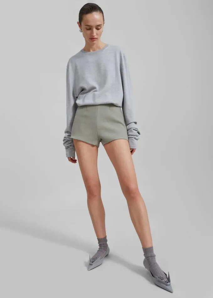 Clothing Women The Frankie Shop Mira Hot Pants 8211 Sage