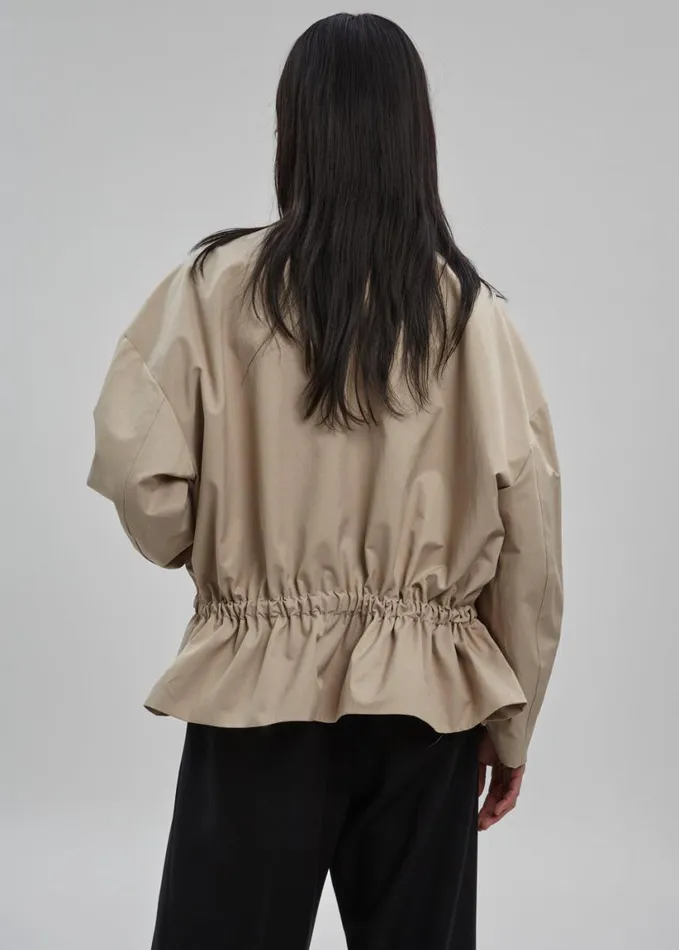 Clothing Women The Frankie Shop Myro Drawstring Jacket 8211 Beige