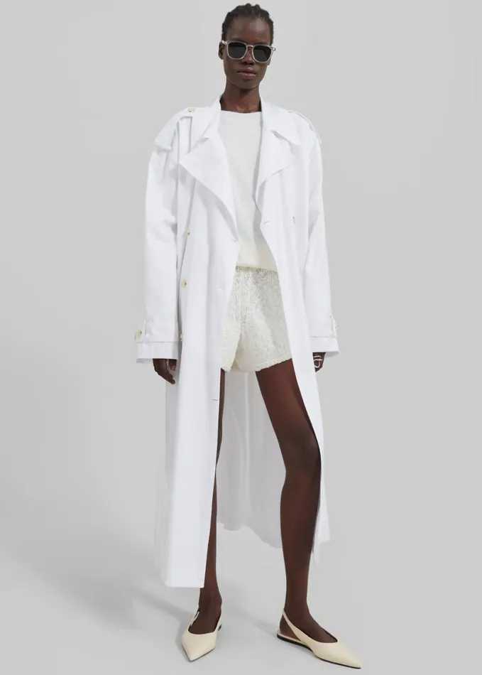 Clothing Women The Frankie Shop Nara Trench Coat 8211 White