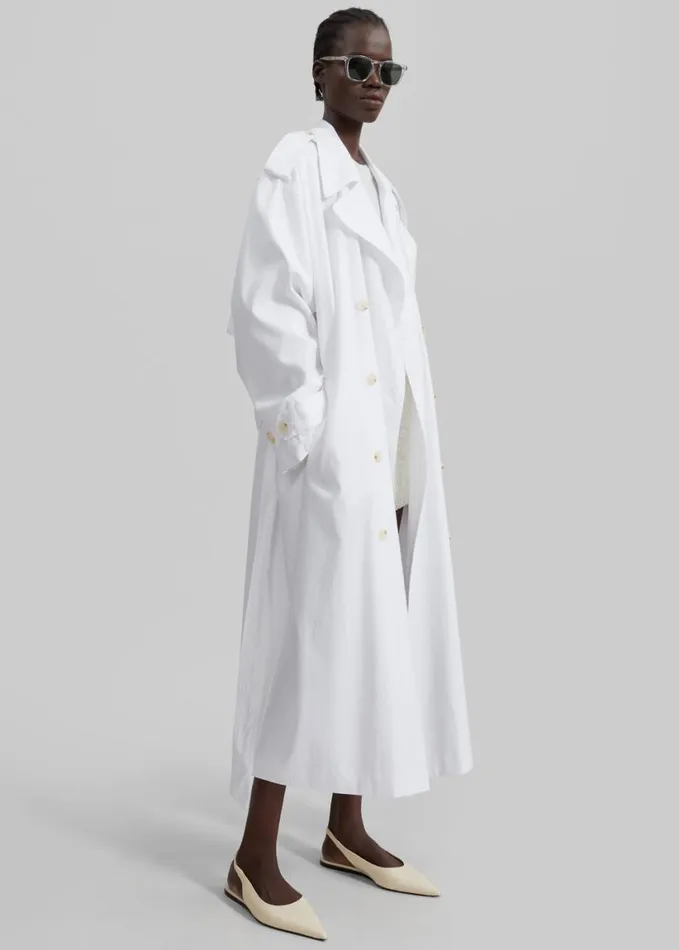 Clothing Women The Frankie Shop Nara Trench Coat 8211 White