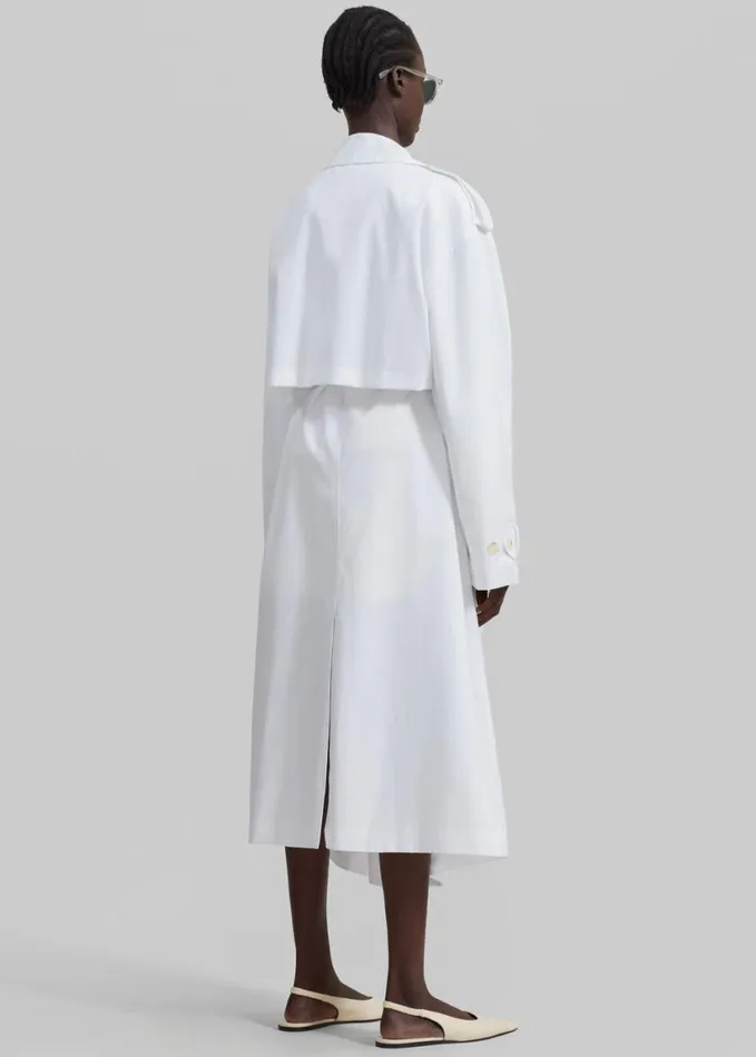 Clothing Women The Frankie Shop Nara Trench Coat 8211 White