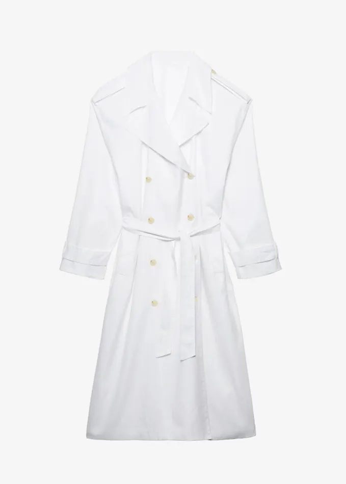 Clothing Women The Frankie Shop Nara Trench Coat 8211 White