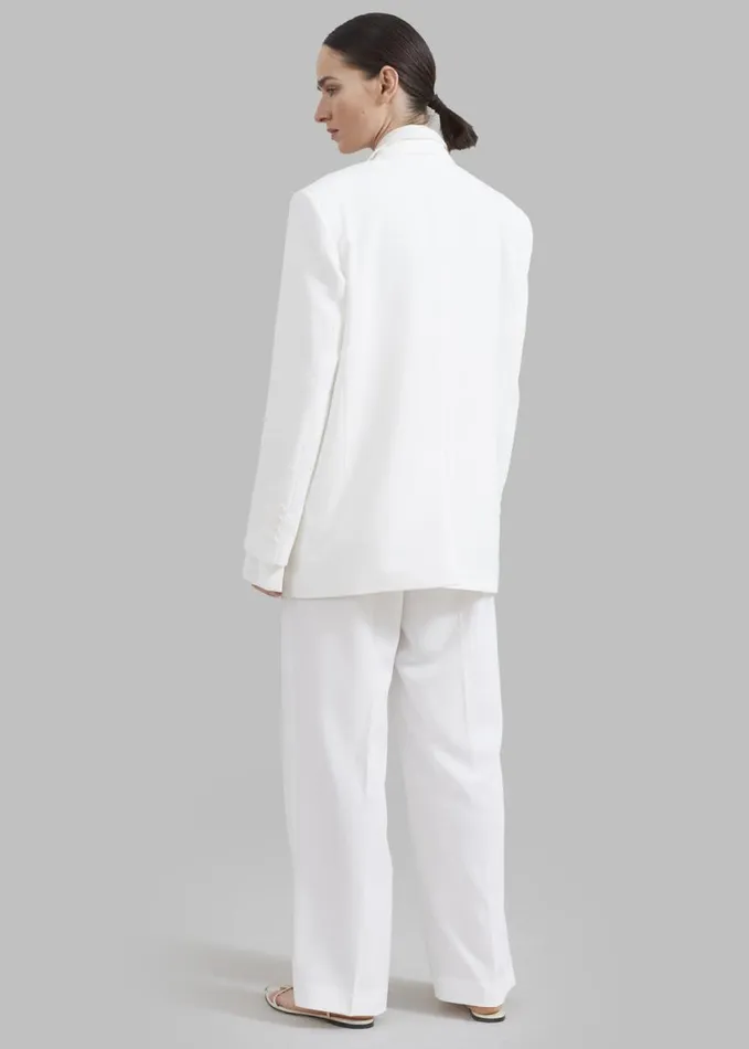 Clothing Women The Frankie Shop Nessi Double Breasted Blazer 8211 White