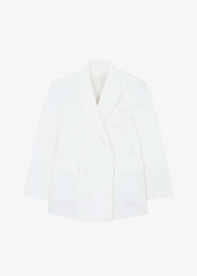 Clothing Women The Frankie Shop Nessi Double Breasted Blazer 8211 White