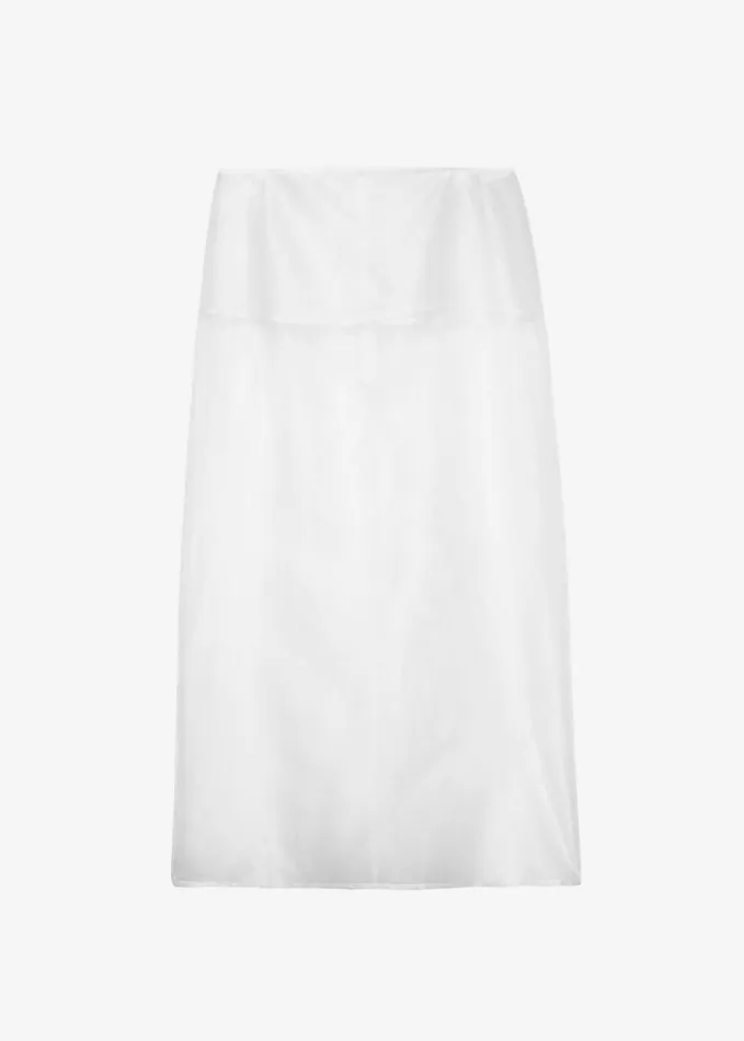 Clothing Women The Frankie Shop Peri Sheer Midi Skirt 8211 White