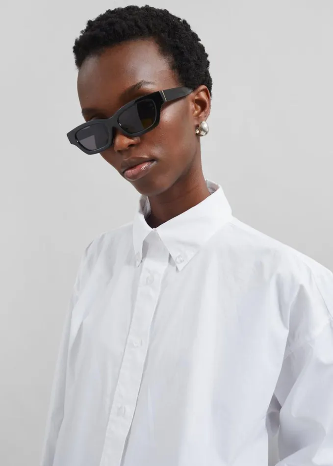 Clothing Women The Frankie Shop Remain Oversized Shirt 8211 Bright White