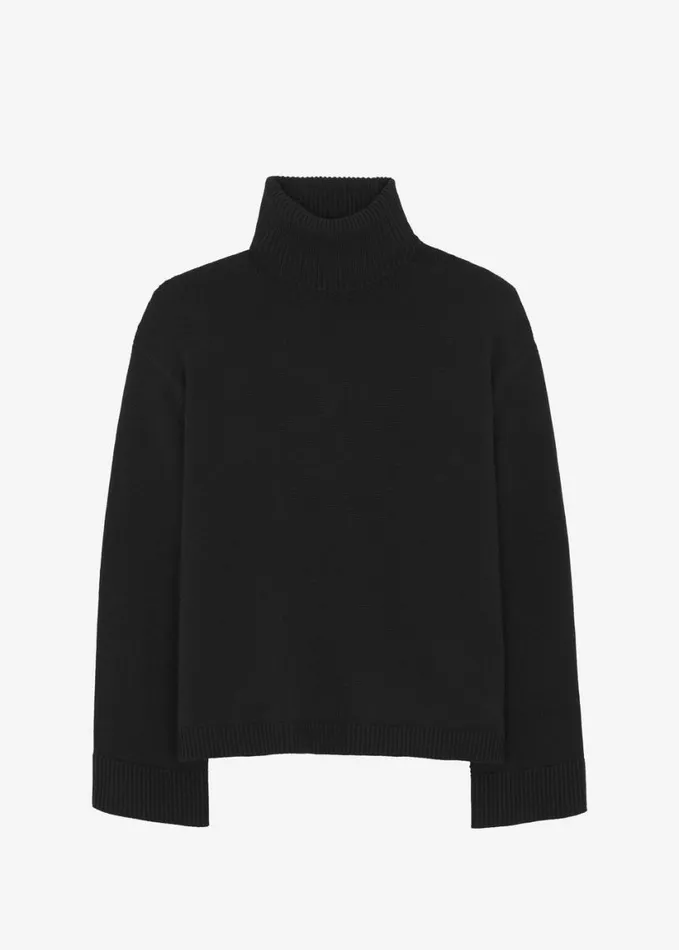 Clothing Women The Frankie Shop Rhea Trapeze Turtleneck 8211 Black