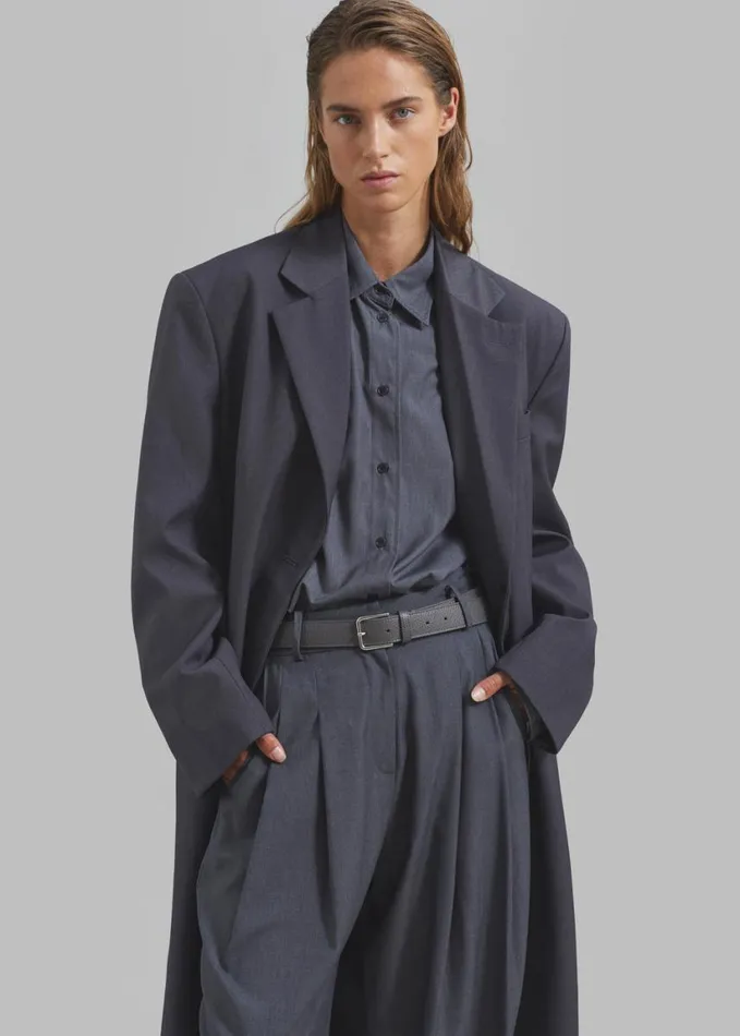Clothing Women The Frankie Shop Robinson Long Coat 8211 Grey