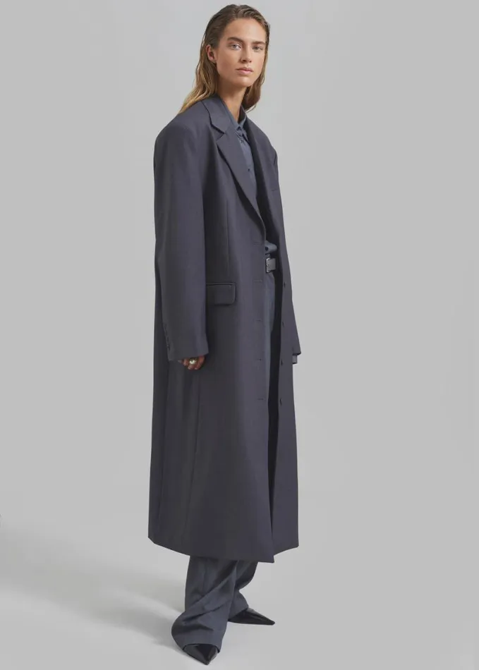 Clothing Women The Frankie Shop Robinson Long Coat 8211 Grey