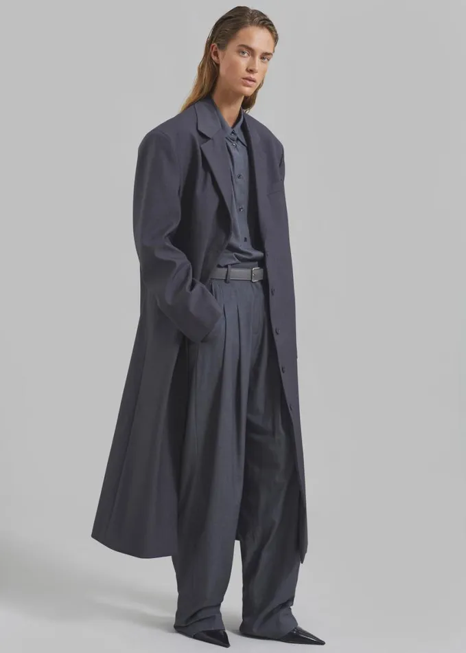 Clothing Women The Frankie Shop Robinson Long Coat 8211 Grey